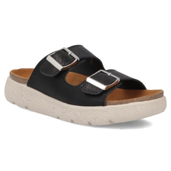 Leather flip-flops Filippo DK7925/26 BK black