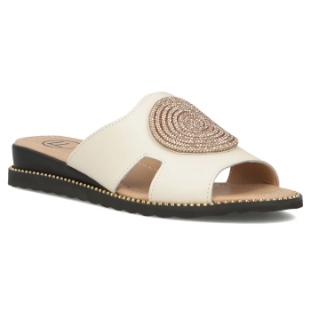 Leather flip-flops Filippo DK7041/25 BE beige