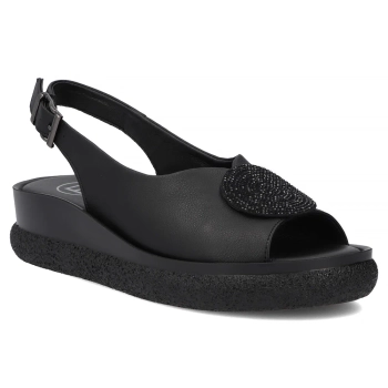 Leather sandals Filippo DS6984/26 BK black