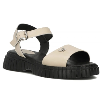 Leather sandals Filippo DS6811/25 BE beige