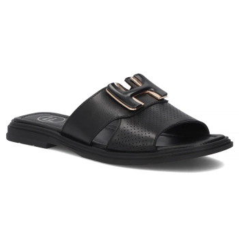 Leather flip-flops Filippo DK7756/26 BK black