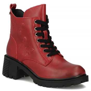 Leather ankle boots Filippo DBT7133/25 RD red