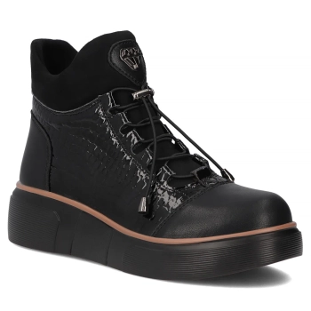 Leather ankle boots Filippo DBT7420/25 BK black