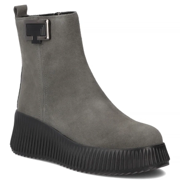 Leather ankle boots Filippo DBT6392/25 GR grey