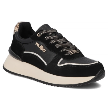 Leather sneakers Filippo DP7103/25 BK black