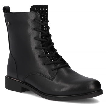 Leather ankle boots Filippo DBT4747/25 BK D black