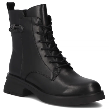 Leather ankle boots Filippo DBT7453/25 BK black