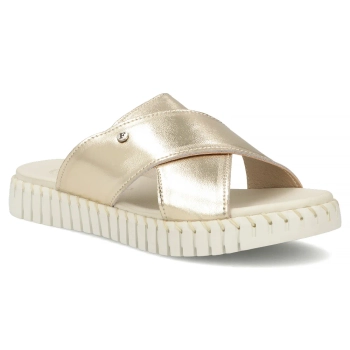Leather flip-flops Filippo DK7626/26 GO gold