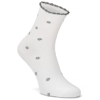 Women's Socks LM18-379 white flowers 