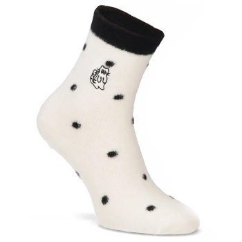 Women's Socks LM18-533 cream dots