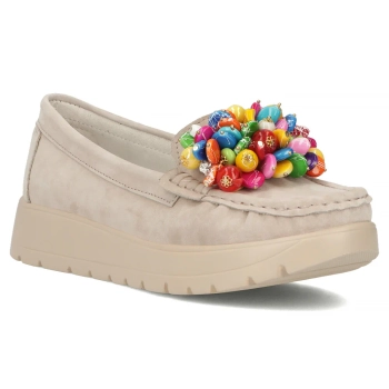 Leather loafers Filippo DP6828/25 BE beige