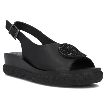 Leather sandals Filippo DS6984/25 BK black