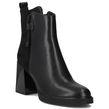 Leather ankle boots Filippo DBT7358/25 BK black