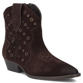 Leather cowboy boots Filippo DBT8230/26 D BR brown