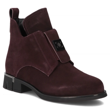 Leather ankle boots DBT7244/25 BG burgundy