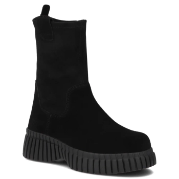 Leather ankle boots Filippo DBT7163/25 BK SU black