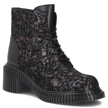 Leather ankle boots Filippo DBT8072/26 BK MLT black