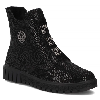 Leather ankle boots Filippo DBT6360/25 BK PT black