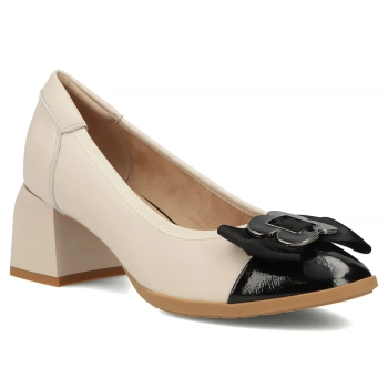 Leather shoes Filippo DP7814/26 BE BK beige