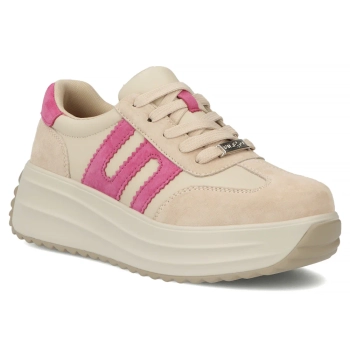 Leather sneakers Filippo DP7516/26 BE FH beige pink