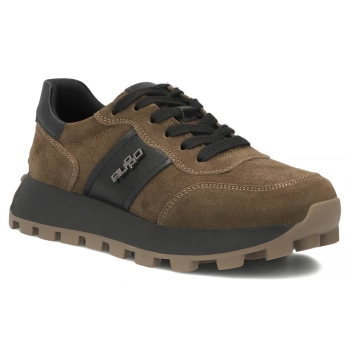 Leather sneakers Filippo DP7983/26 KH BK khaki