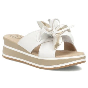 Leather flip-flops Filippo DK7636/26 WH white