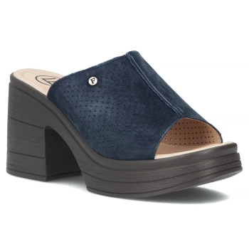 Leather slippers Filippo DK6814/25 NV navy