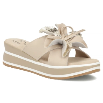 Leather flip-flops Filippo DK7636/26 BE beige