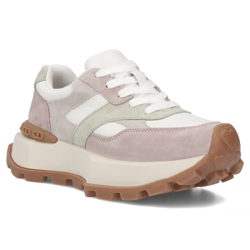 Leather sneakers Filippo DP7506/26 WH GE white beige
