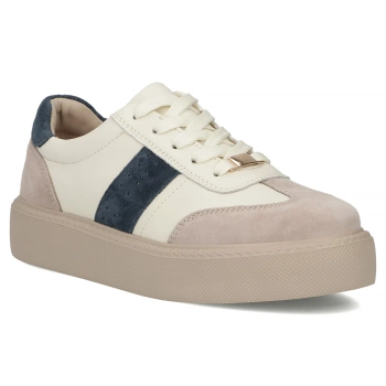 Leather sneakers Filippo DP7523/26 BE NV white-beige