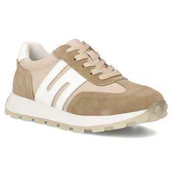 Leather sneakers Filippo DP7690/26 BE beige
