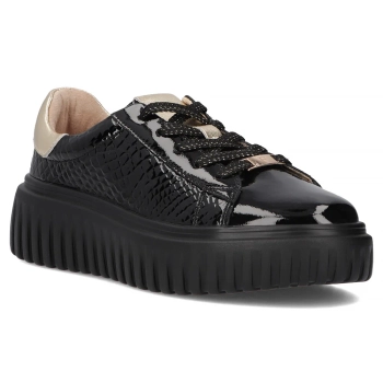 Leather sneakers Filippo DP7001/25 BK L black