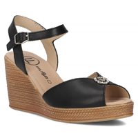 Leather sandals Filippo DS6026/24 BK black