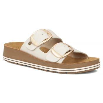 Leather flip-flops Maciejka P7537-22/00-4 beige