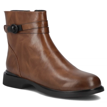 Leather ankle boots Filippo DBT7357/25 BR brown