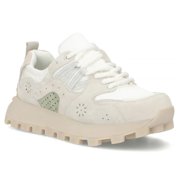 Leather sneakers Filippo DP7560/26 WH GR white
