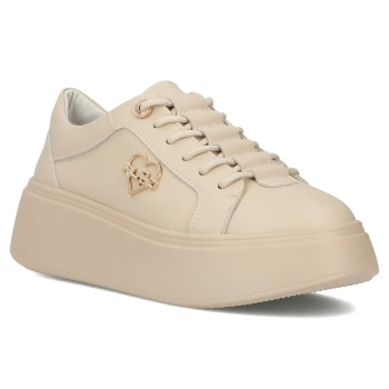 Leather sneakers Filippo DP6058/25 BE H beige