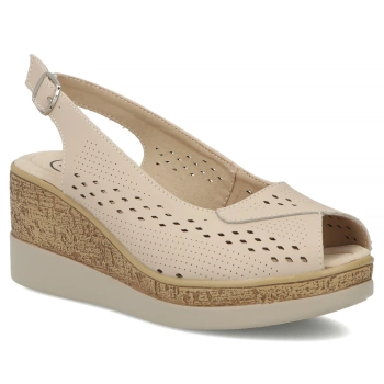 Leather sandals Filippo DS7575/26 BE beige
