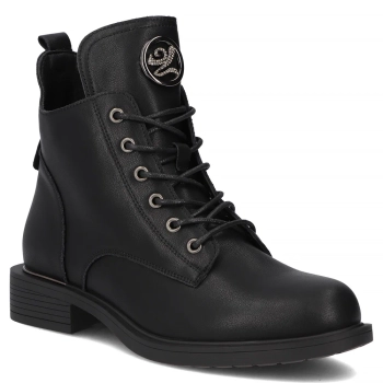 Leather ankle boots Filippo DBT7436/25 BK black