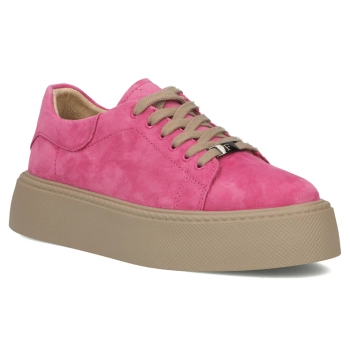 Leather sneakers Filippo DP6119/25 FH fuchsia
