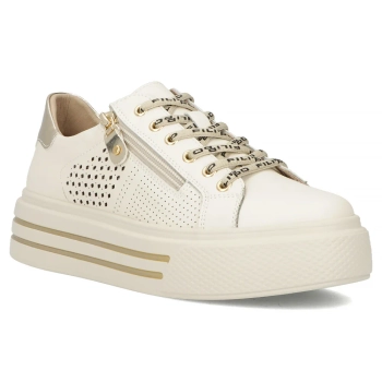 Leather sneakers Filippo DP6704/25 BE beige