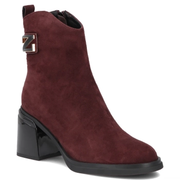 Leather ankle boots Filippo DBT8024/26 BG burgundy