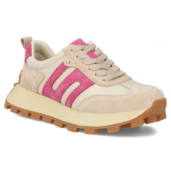 Leather sneakers Filippo DP6743/25 BE FH beige pink