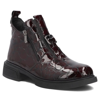 Leather ankle boots Filippo DBT7989/26 BG burgundy