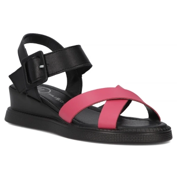 Leather sandals Filippo DS6874/25 FH black and pink