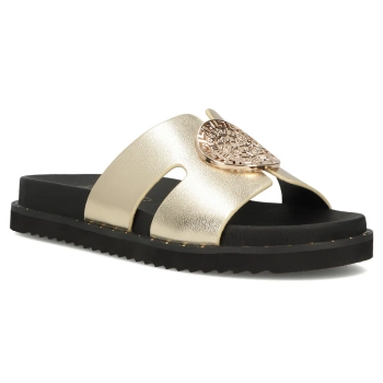 Leather flip-flops Filippo DK7050/25 GO gold