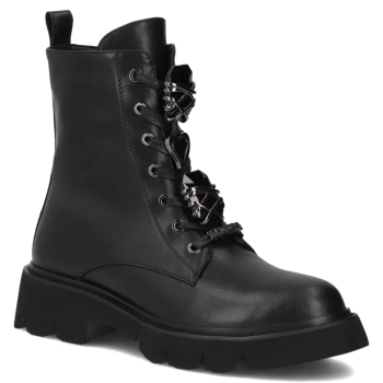 Leather ankle boots Filippo DBT7308/25 BK black