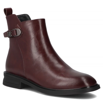 Leather ankle boots DBT7354/25 BG maroon