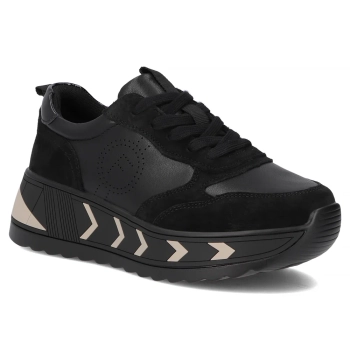 Leather sneakers Filippo DP7176/25 BK black
