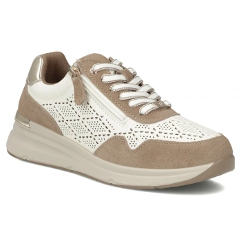 Leather sneakers Filippo DP7101/25 WH BE white beige